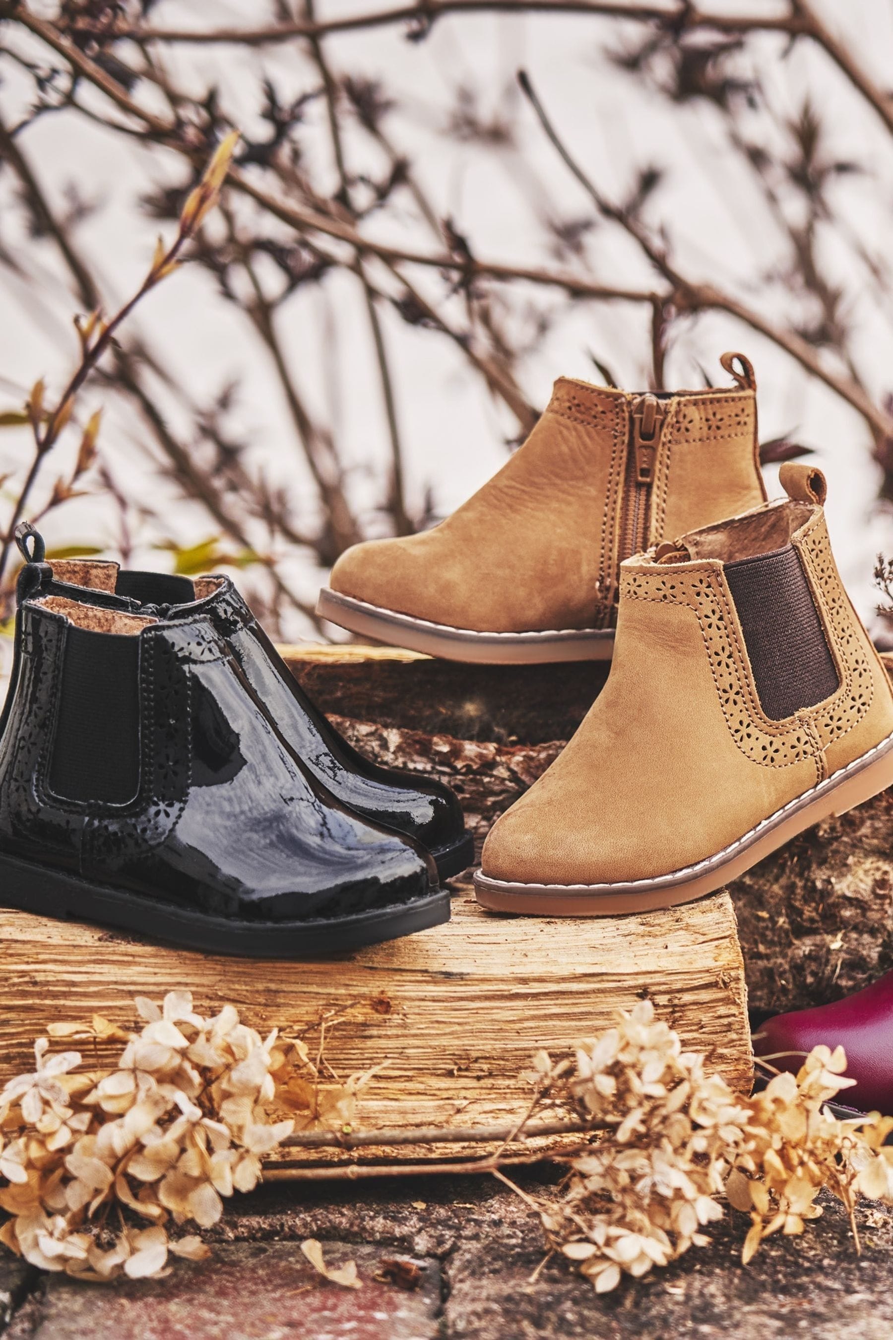 Buy JoJo Maman Bebe Black Girls Patent Pretty Leather Chelsea Boots from Next Canada