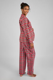 JoJo Maman Bébé Red Tartan Maternity & Nursing Pyjama Set - Image 2 of 4