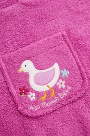 JoJo Maman Bébé Pink Towelling Poncho - Image 3 of 3