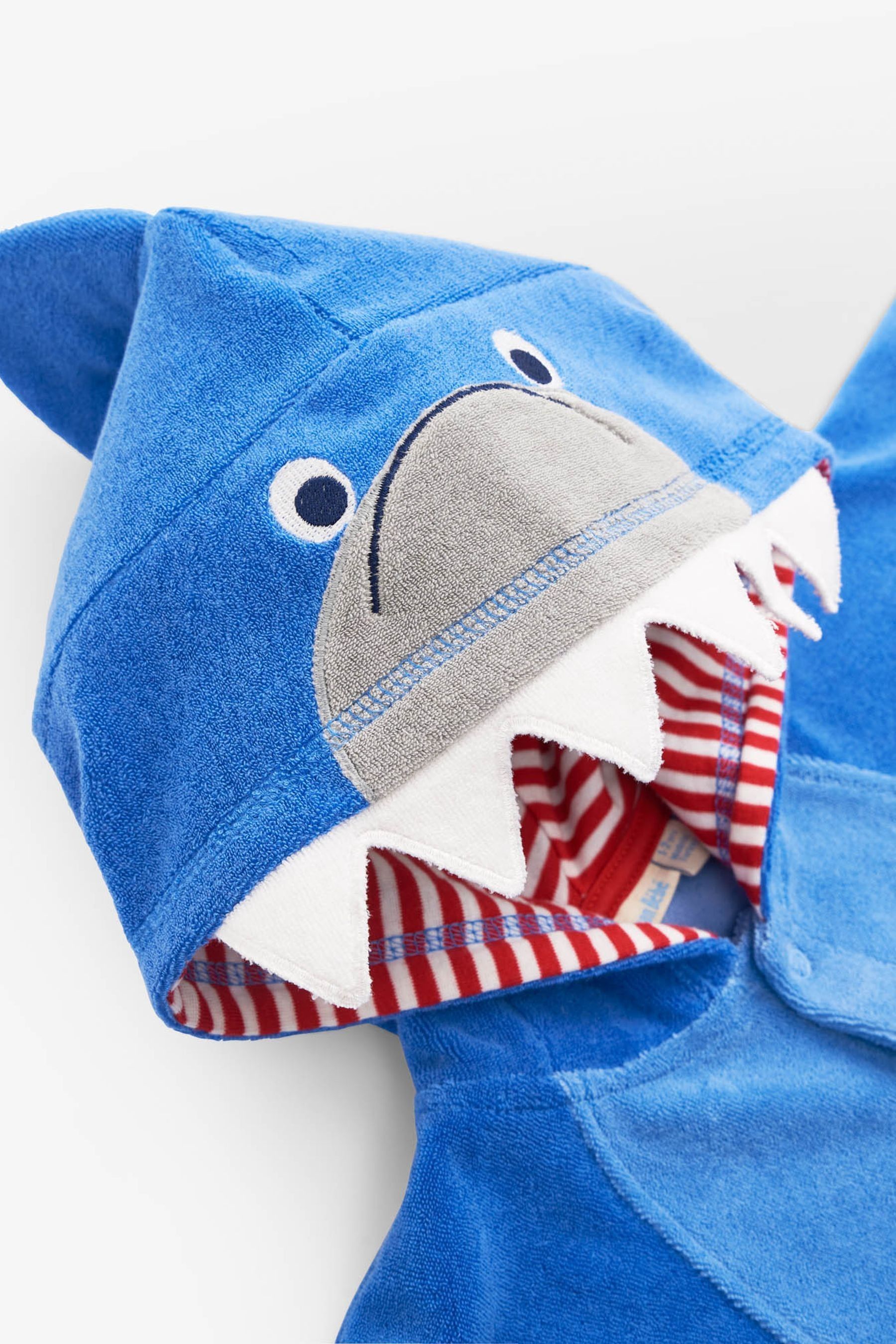 Buy JoJo Maman Bebe Blue Shark Towelling Hooded Poncho from Next Ireland