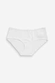 Black/White/Nude Short Cotton Rich Knickers 6 Pack - Image 9 of 11