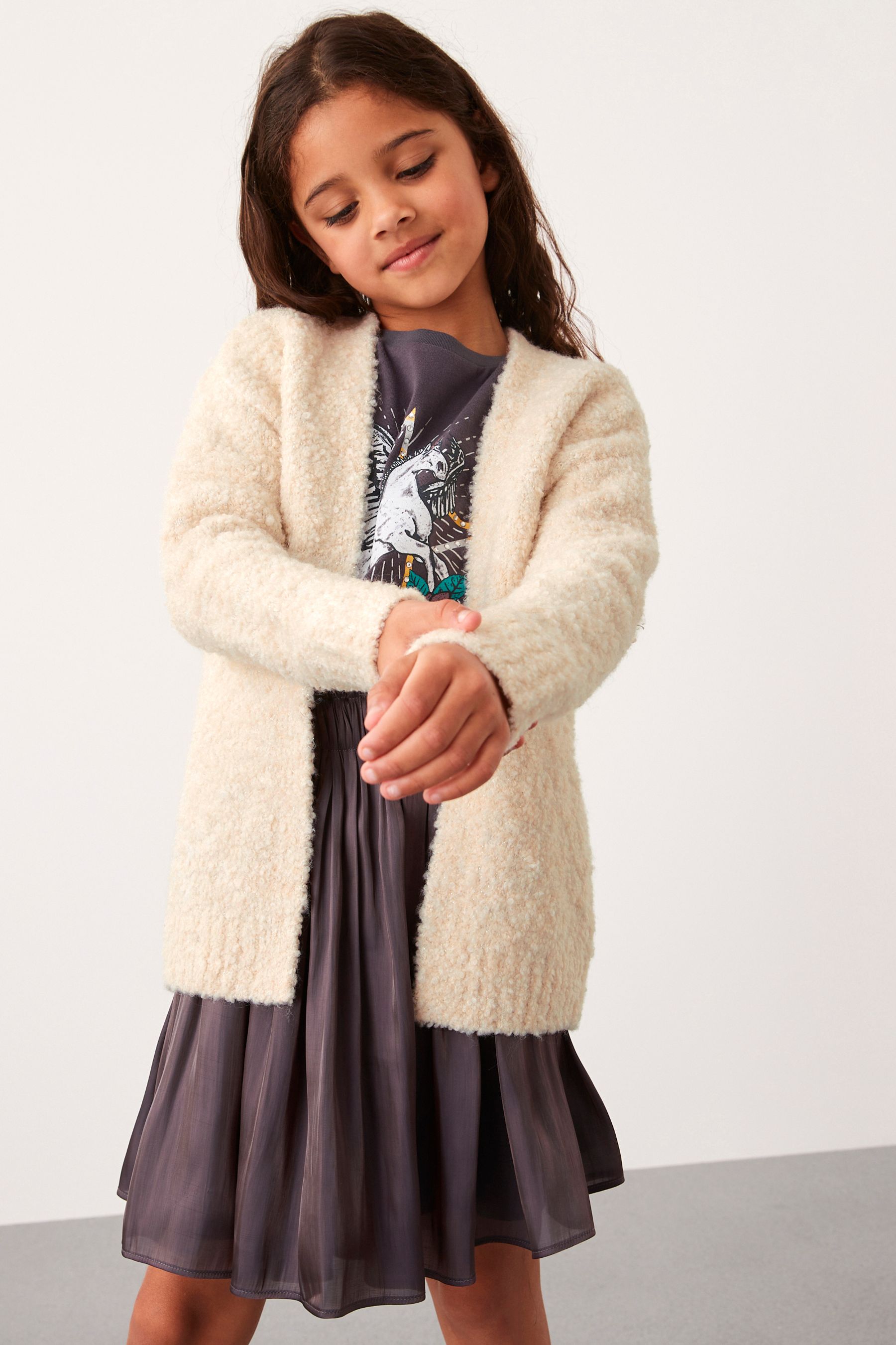 Buy Ecru Cream Long Cosy Cardigan 3 16yrs from Next Luxembourg
