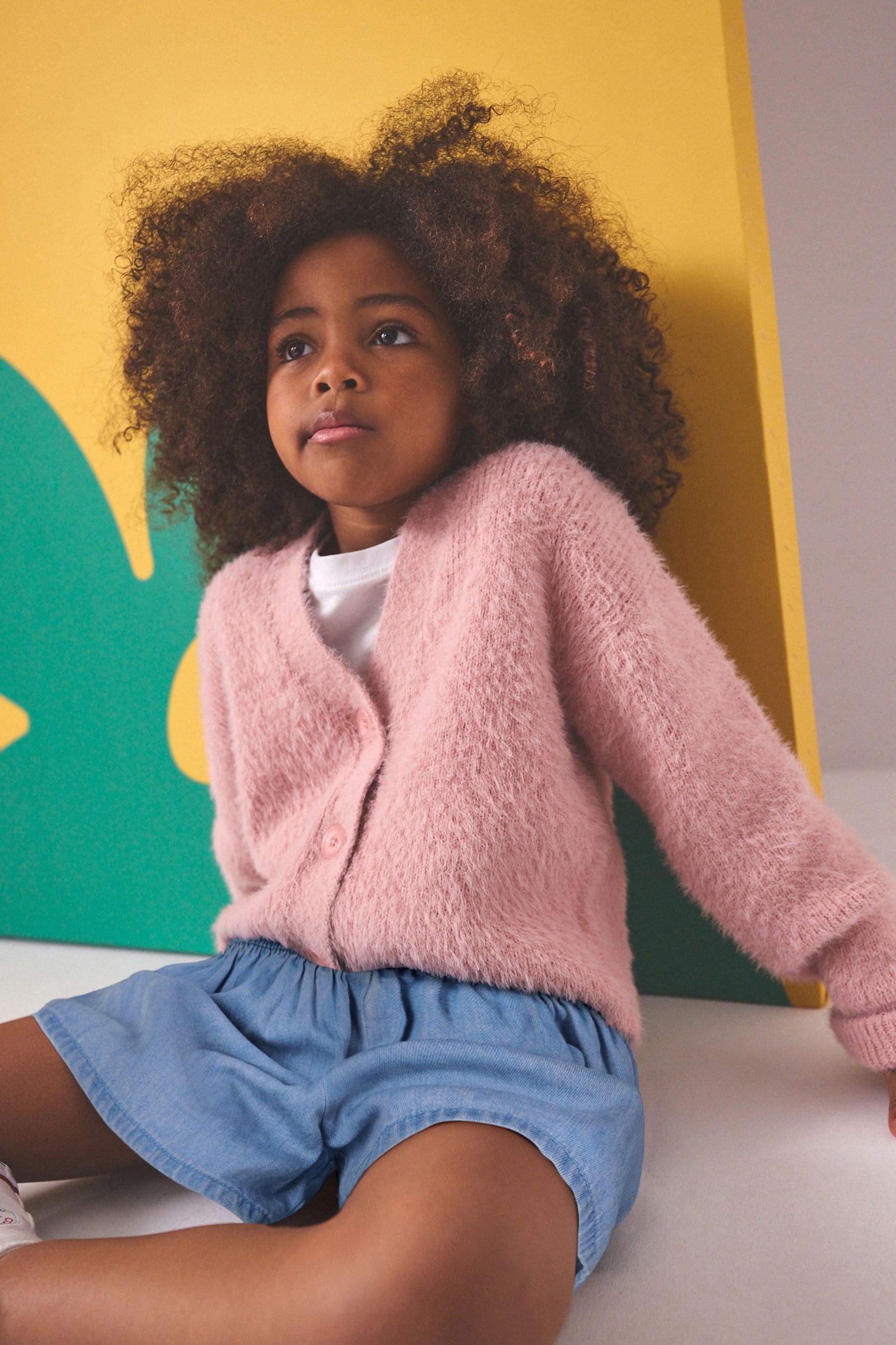 Buy Pink Fluffy Cardigan 3 16yrs from Next Luxembourg