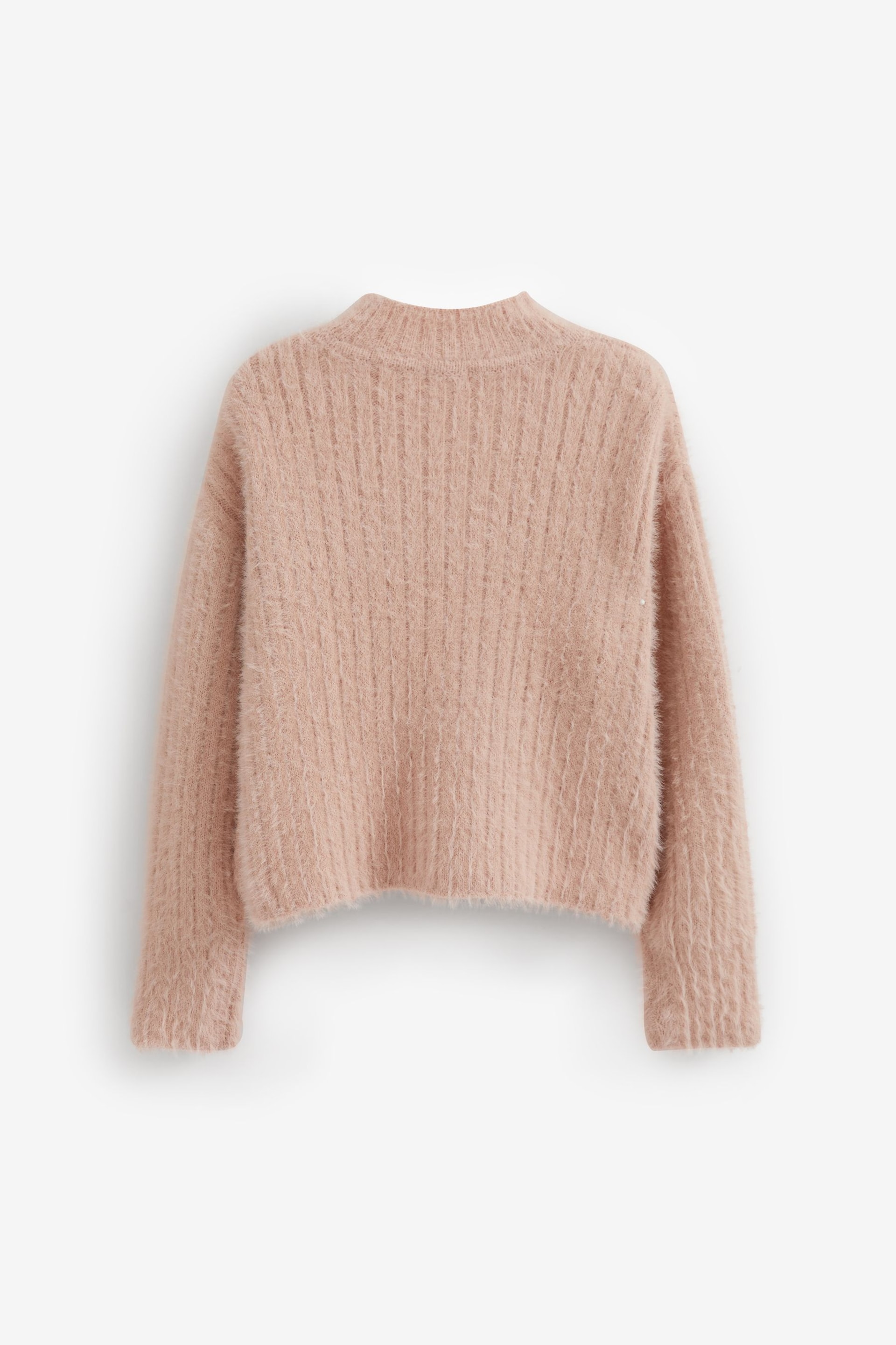 Pink Funnel Neck Cosy Jumper (3-16yrs) - Image 3 of 4