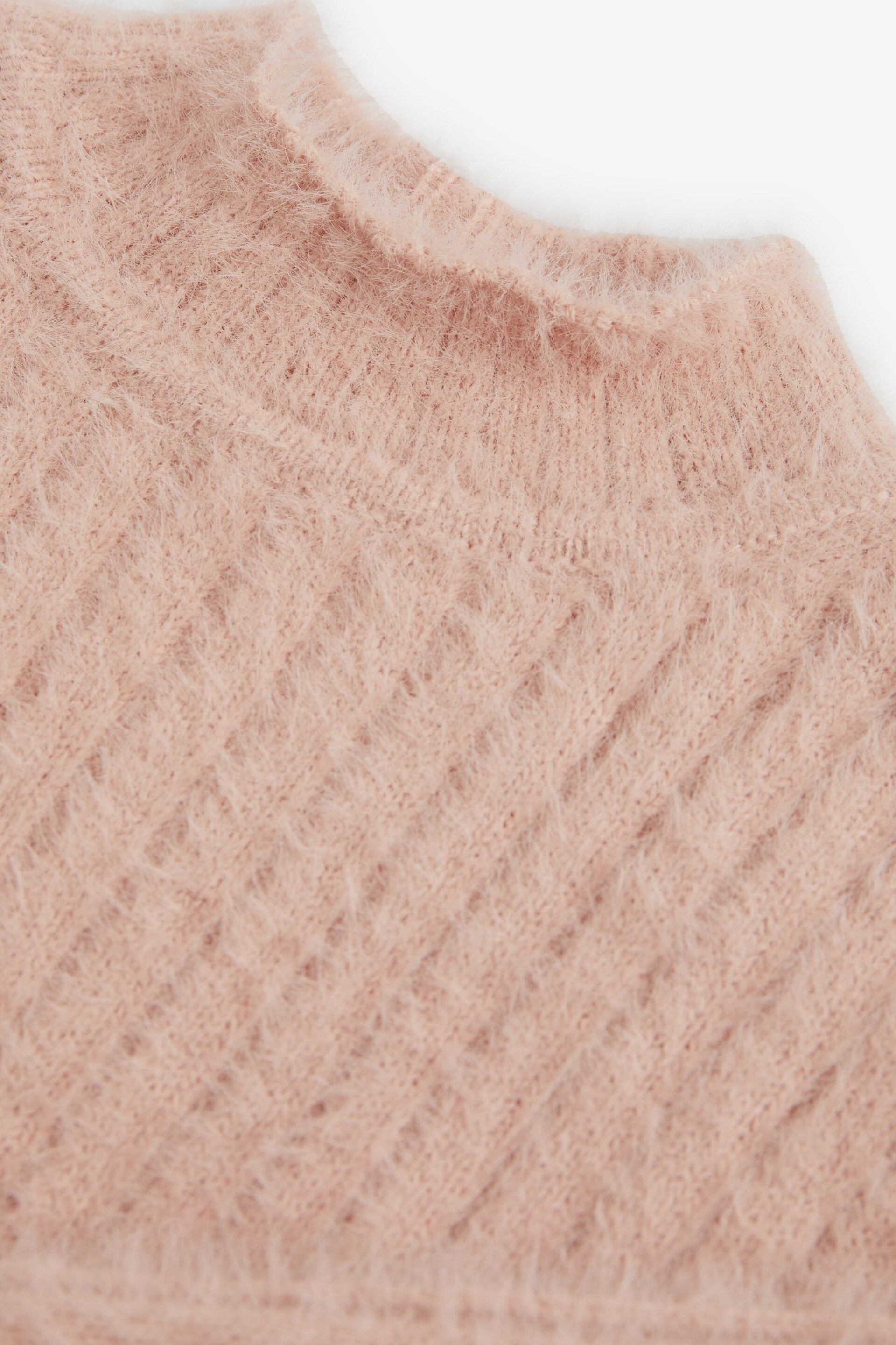 Pink Funnel Neck Cosy Jumper (3-16yrs) - Image 4 of 4