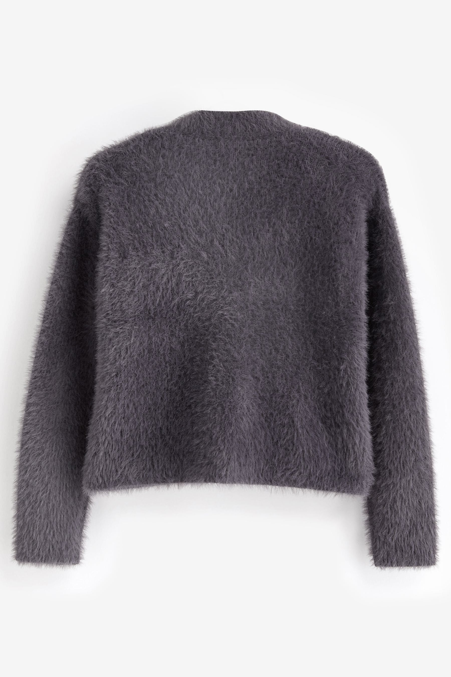 Next black fluffy cardigan top