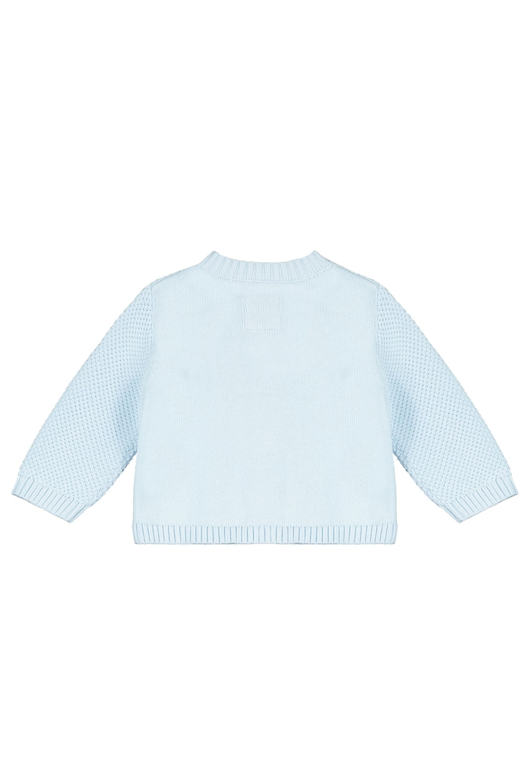 Emile Et Rose Blue 100% Cotton True Knit Cardigan - Image 3 of 3