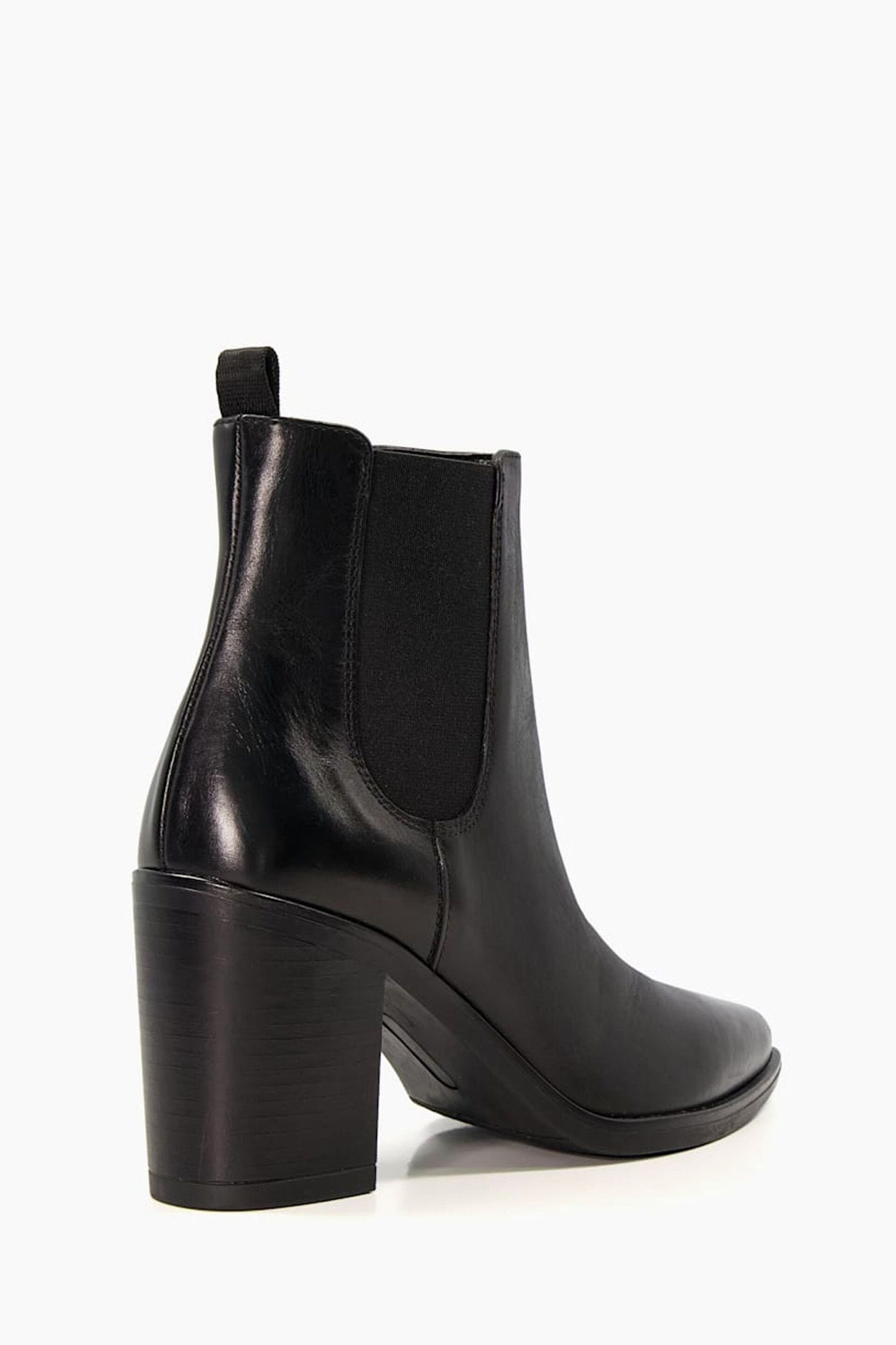 Dune London Black Prea High Western Chelsea Boots - Image 3 of 5