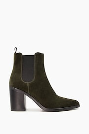 Dune London Green Prea High Western Chelsea Boots - Image 1 of 5