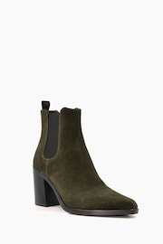 Dune London Green Prea High Western Chelsea Boots - Image 2 of 5