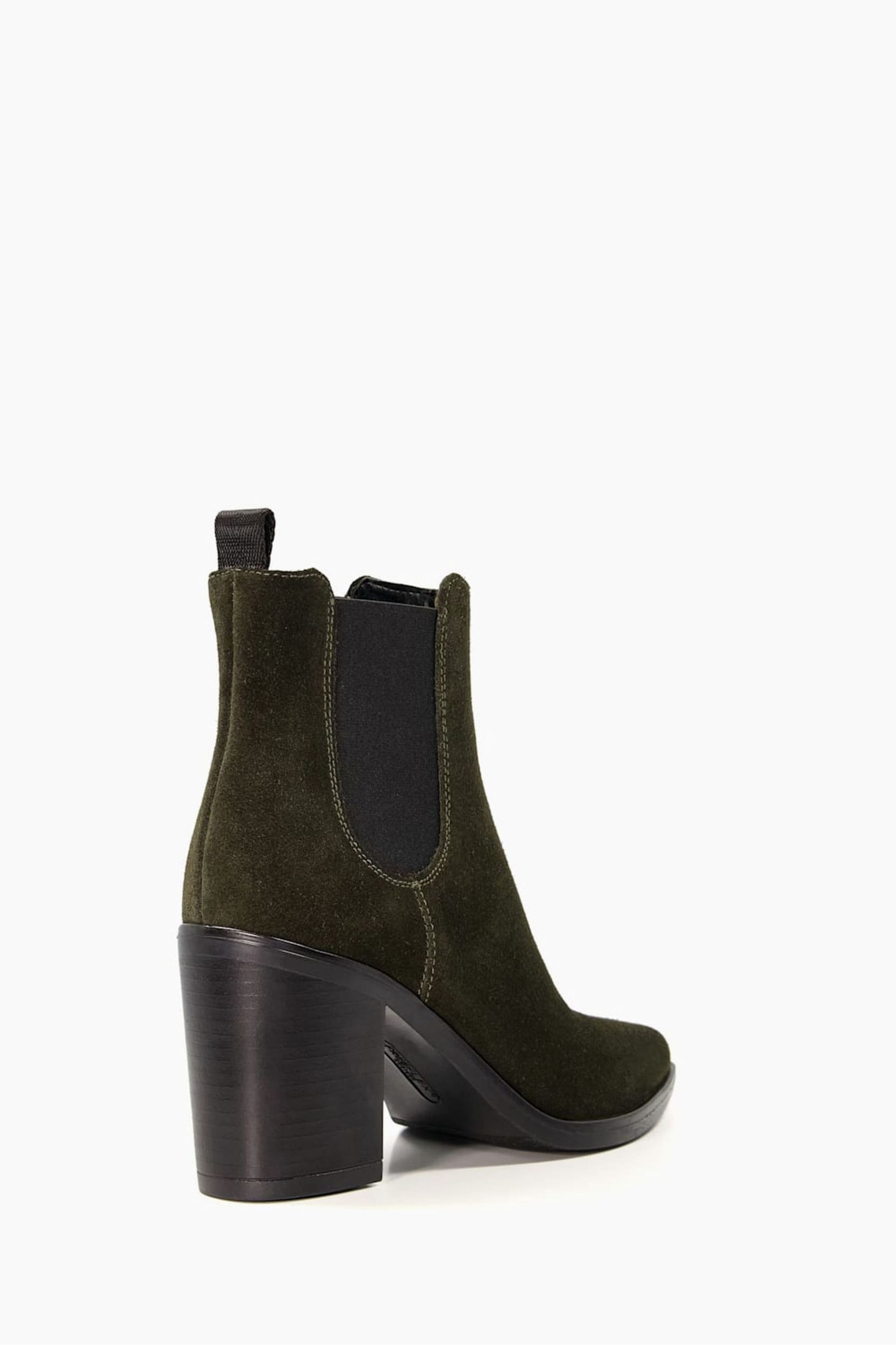 Dune London Green Prea High Western Chelsea Boots - Image 3 of 5