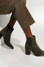 Dune London Green Prea High Western Chelsea Boots - Image 5 of 5