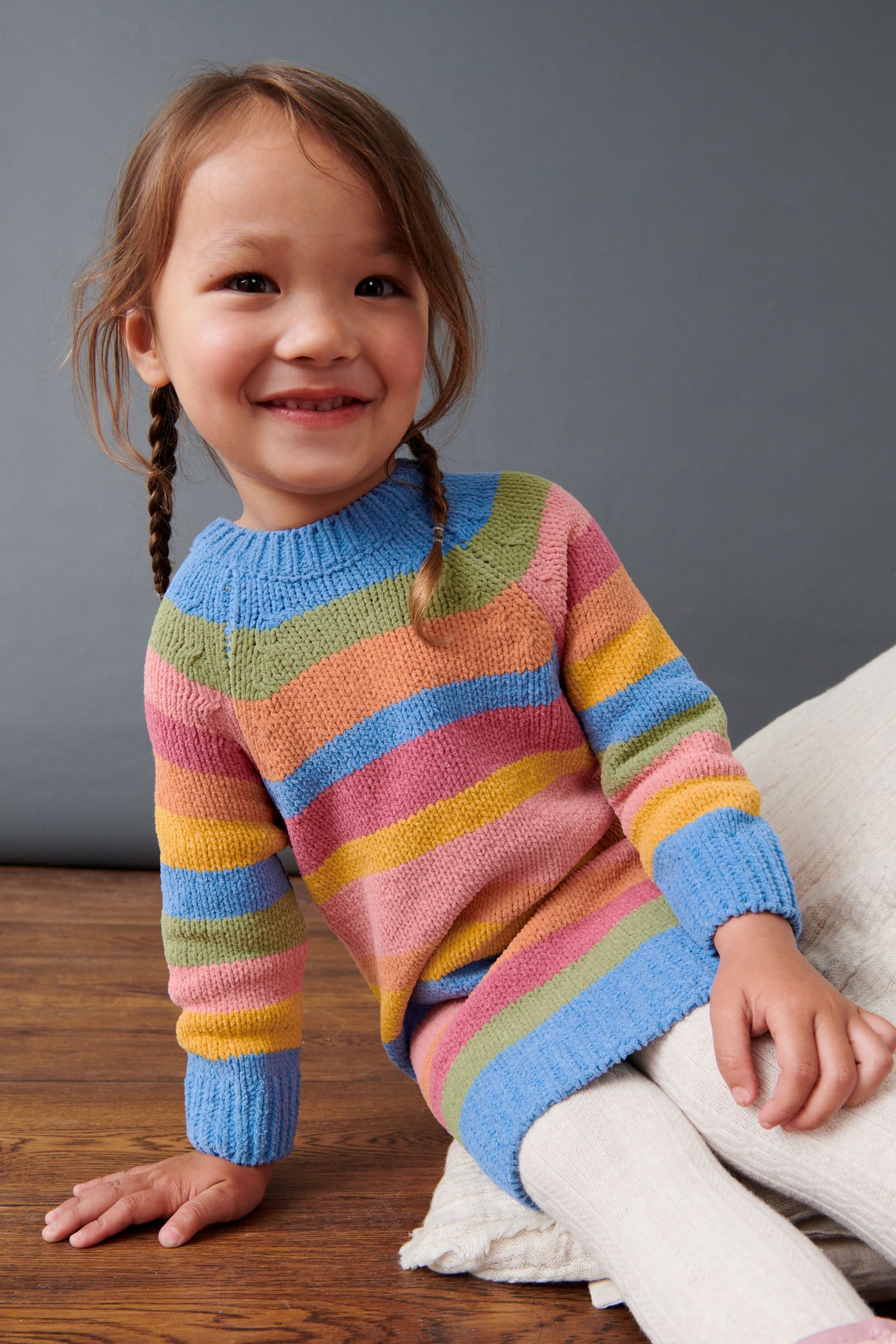 Buy Bright Rainbow Chenille Jumper Dress 3mths 7yrs from Next Luxembourg