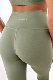 Olive Green Active Studio Sports Wrap Front High Waist Full Length Leggings - Image 7 of 9