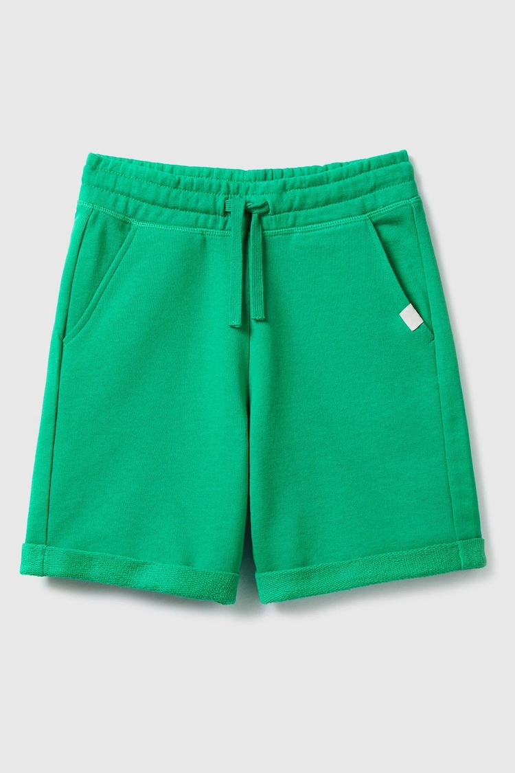 Benetton Boys Logo Drawstring Bermuda 100% Cotton Shorts - Image 1 of 1