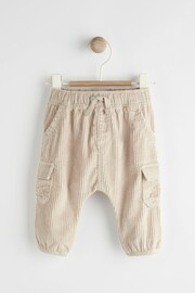 Neutral Corduroy Baby Cargo Joggers - Image 1 of 6