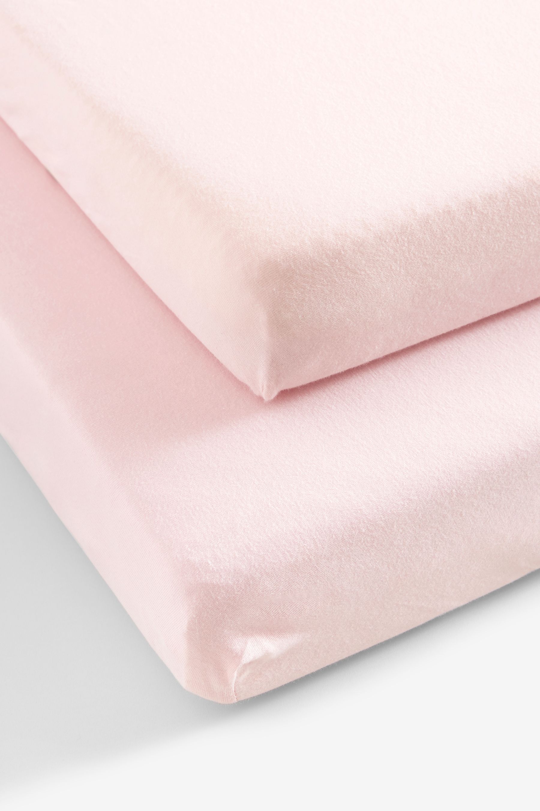 NEXT 2 Pack Pink 100 Cotton Jersey Baby Fitted Sheets