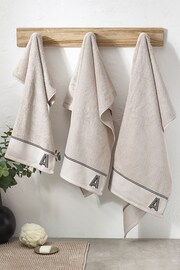 Natural Monogram Bath Sheet 100% Cotton Towel - Image 3 of 5