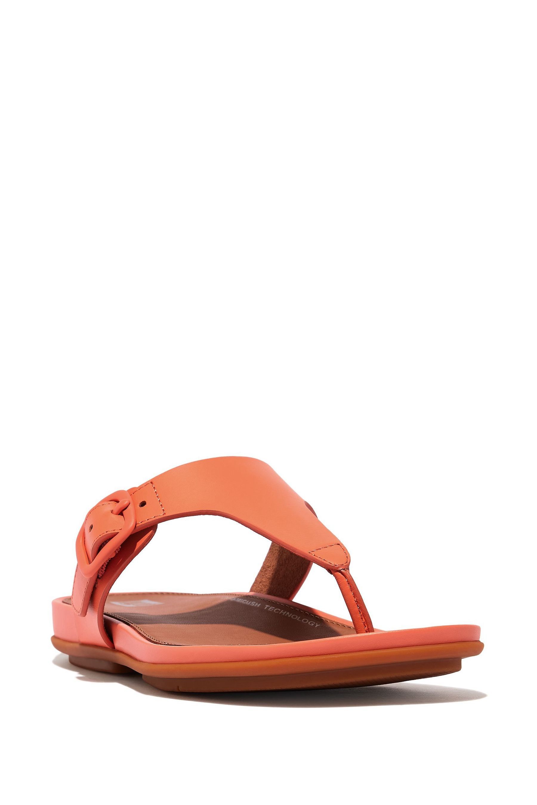 Buy FitFlop Orange Gracie Rubber Buckle Leather Toe Post Sandals from Next Austria