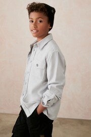 Grey Twill Overshirt (3-16yrs) - Image 4 of 8