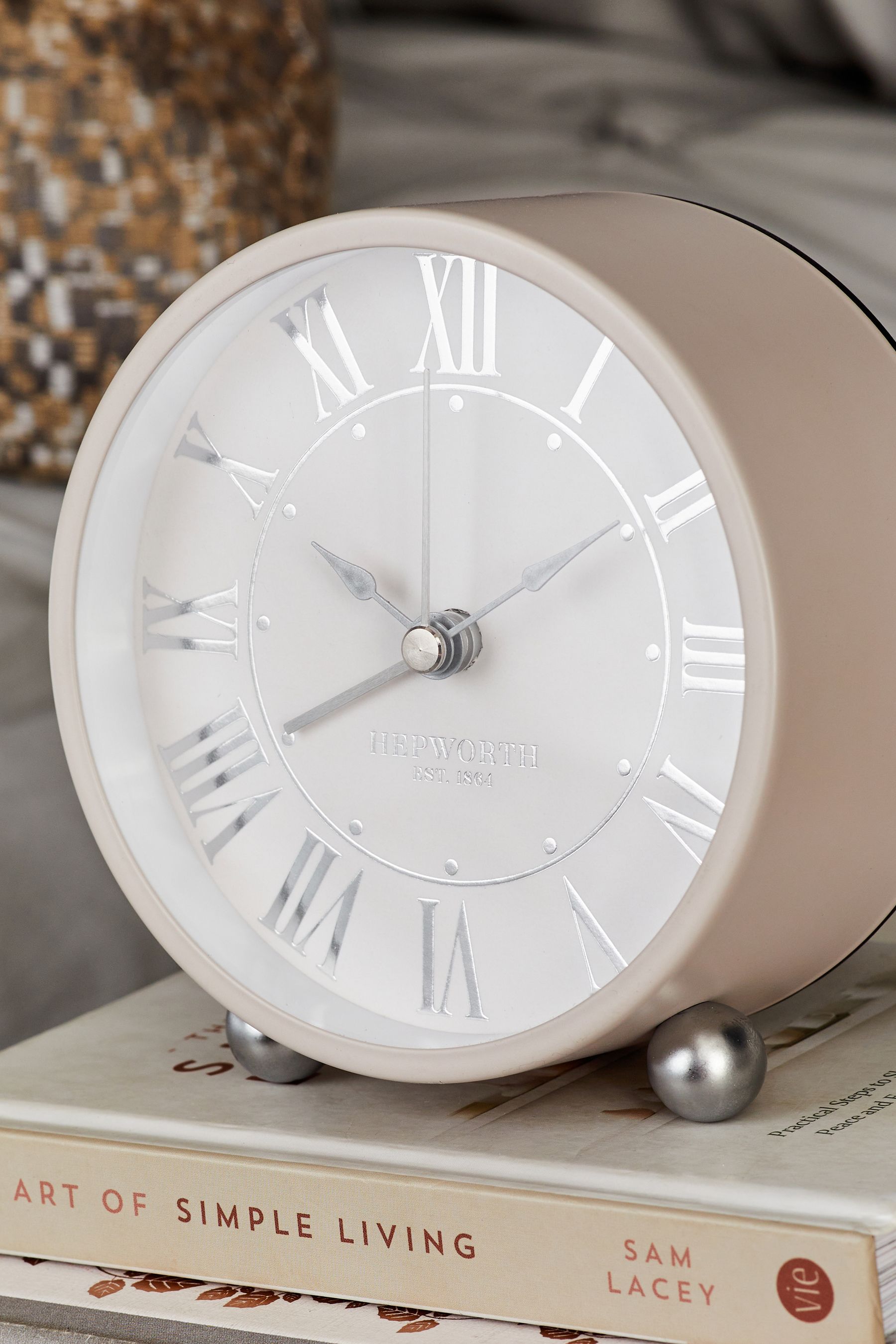 Silver Mini Alarm Clock