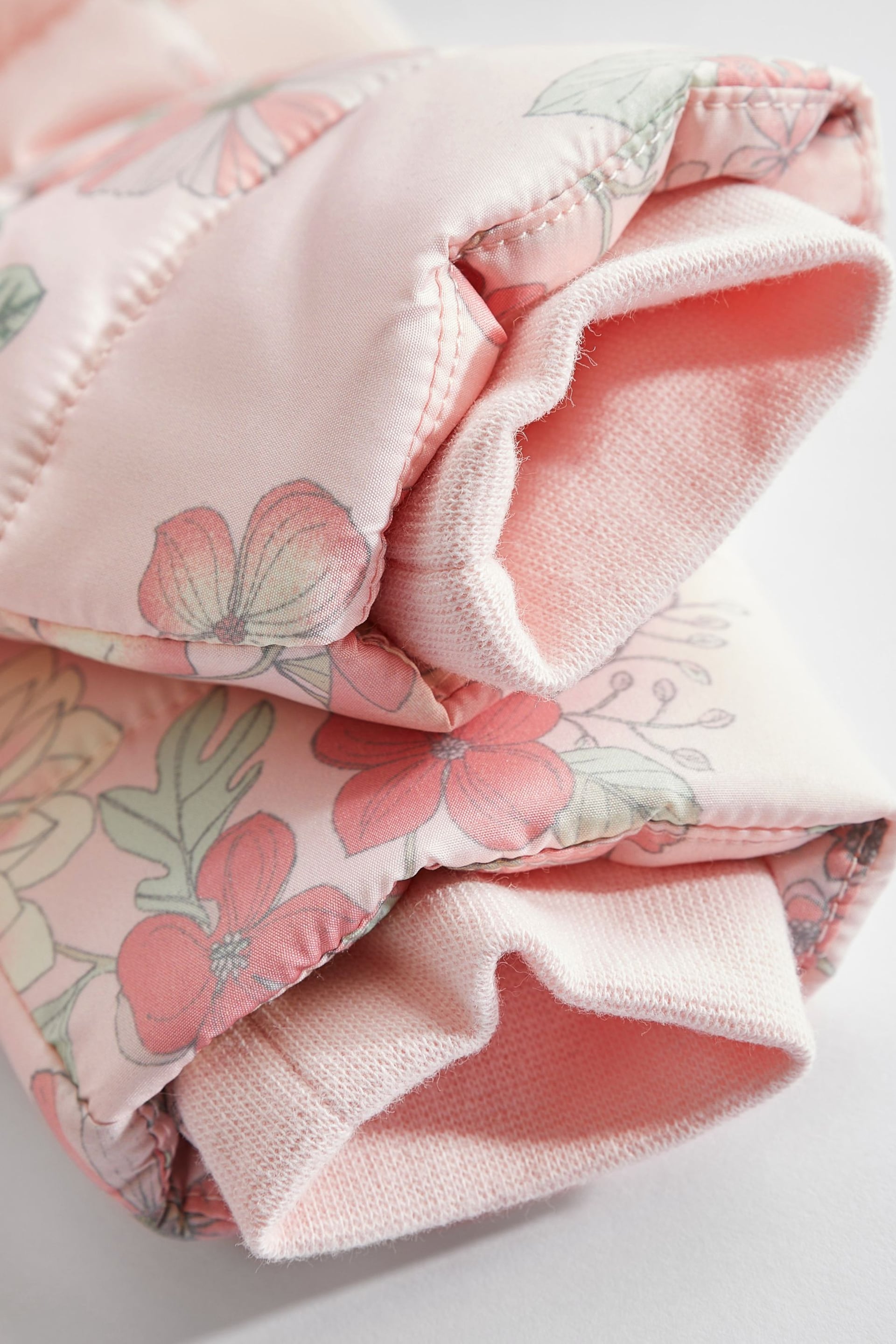 Pink Floral Hooded Padded Baby Jacket (0mths-2yrs) - Image 6 of 8