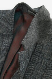 Grey Slim Fit Signature Check Suit: Jacket - Image 11 of 12