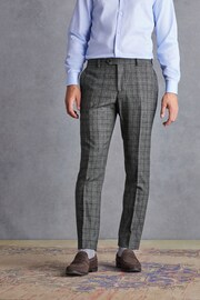 Grey Slim Fit Signature Check Suit Trousers - Image 1 of 10