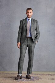 Grey Slim Fit Signature Check Suit Trousers - Image 2 of 10