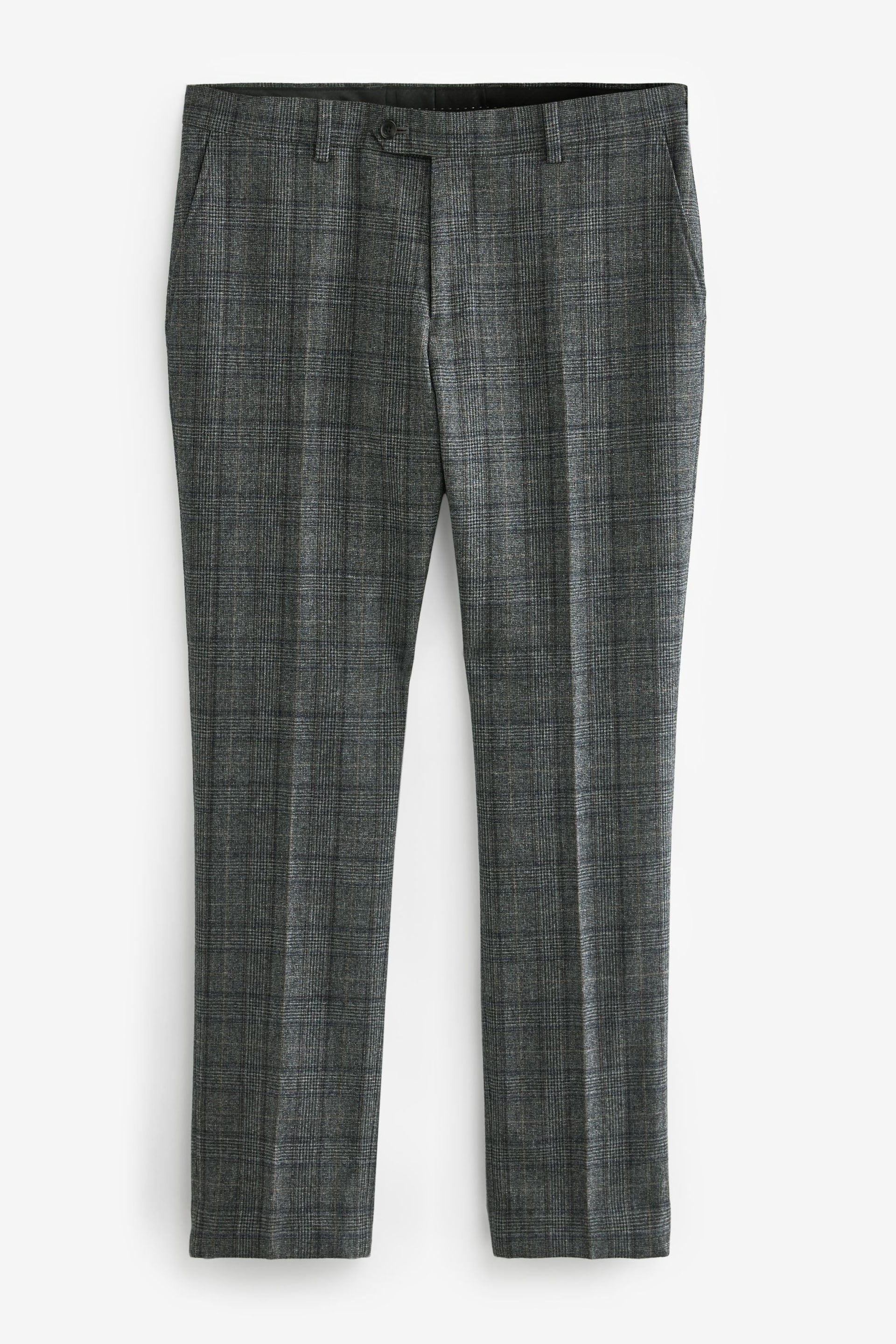 Grey Slim Fit Signature Check Suit Trousers - Image 5 of 10