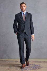 Blue Regular Fit Check Signature Suit: Trousers - Image 4 of 11