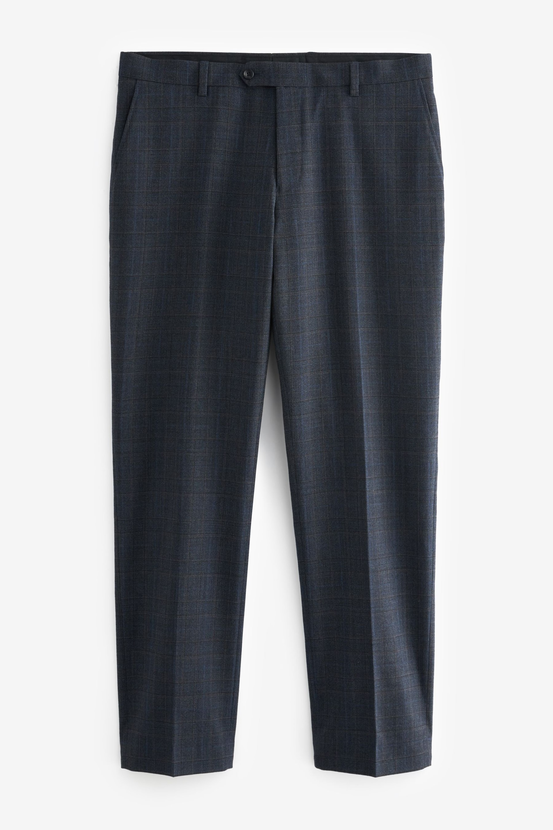 Blue Regular Fit Check Signature Suit: Trousers - Image 7 of 11