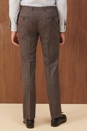 Taupe Slim Wool Blend Textured Suit: Trousers - Image 3 of 11