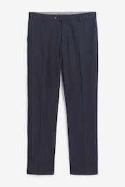 Navy Signature Italian Fabric Check Suit: Trousers - Image 7 of 12