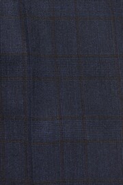 Navy Signature Italian Fabric Check Suit: Trousers - Image 8 of 12