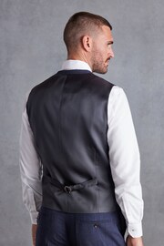 Navy Blue Signature Italian Fabric Check Suit Waistcoat - Image 2 of 11