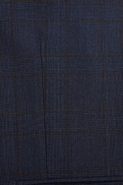 Navy Blue Signature Italian Fabric Check Suit Waistcoat - Image 8 of 11