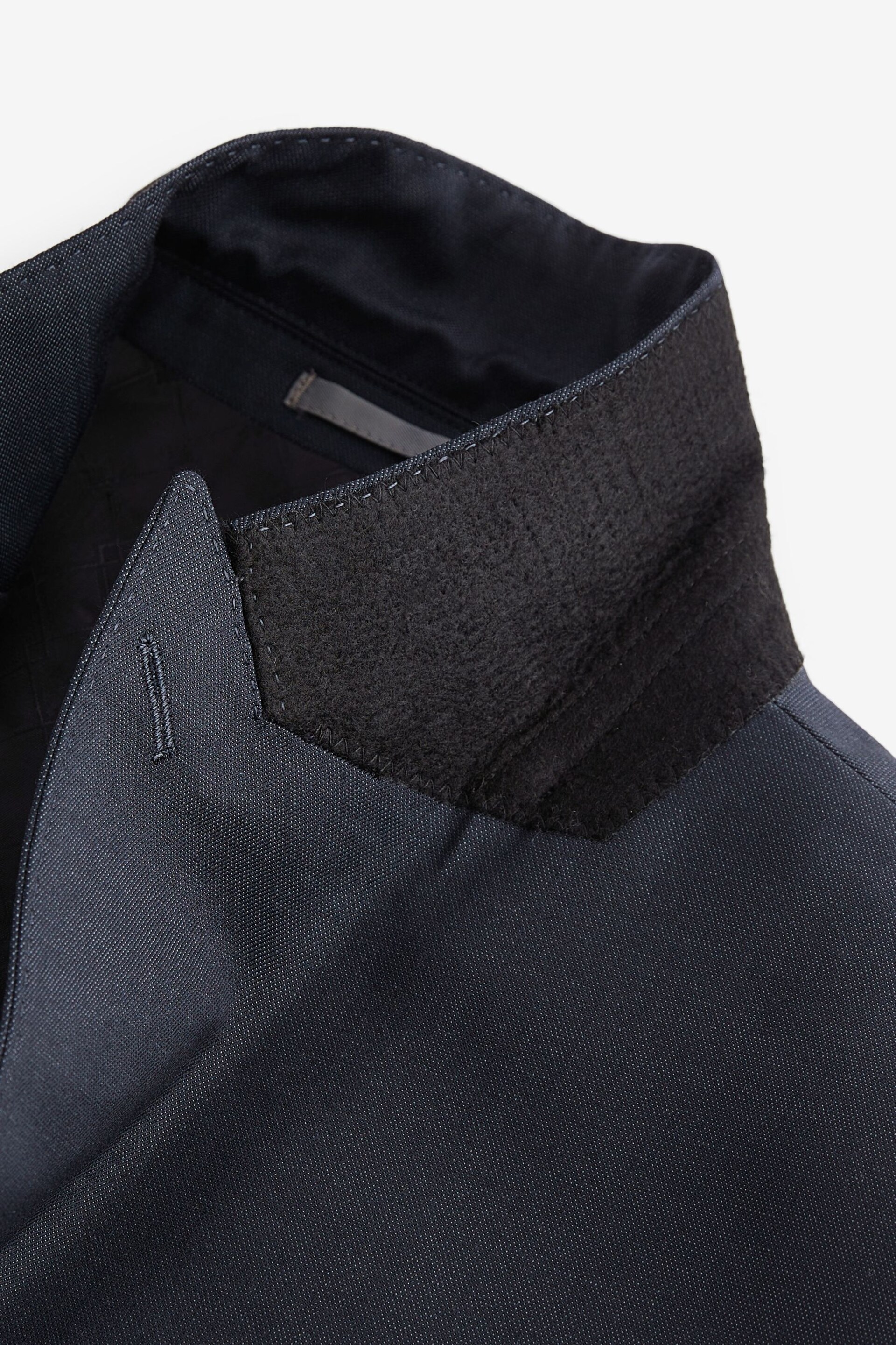 Blue Slim Fit Signature Zignone Italian Fabric Suit Jacket - Image 7 of 12