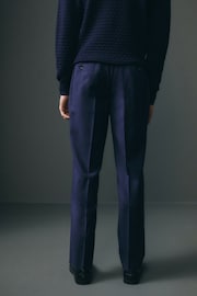 Blue Tailored Fit Signature Barberis Italian Fabric Wool Flannel Suit Trousers - Image 3 of 10