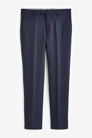 Blue Tailored Fit Signature Barberis Italian Fabric Wool Flannel Suit Trousers - Image 7 of 10