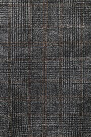 Charcoal Grey Regular Fit Signature TG Di Fabio Italian Fabric Check Waistcoat - Image 8 of 11