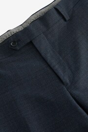 Navy Blue Slim Fit Signature Cerruti Wool Check Suit Trousers - Image 8 of 10