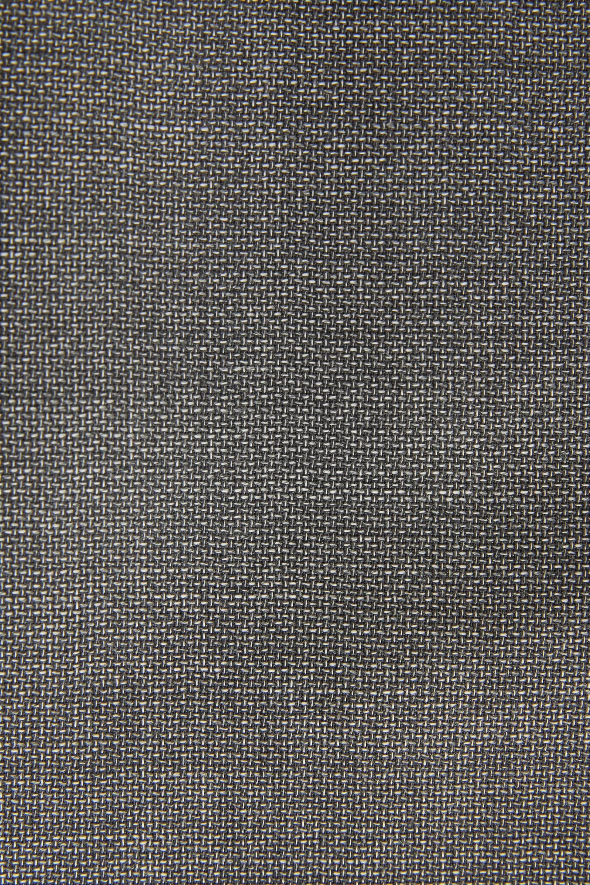 Grey Slim Fit Signature Marzotto Italian Fabric Textured Waistcoat - Image 11 of 12