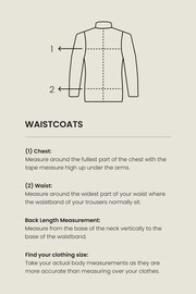 Navy Slim Fit Signature Marzotto Italian Fabric Textured Waistcoat - Image 11 of 11