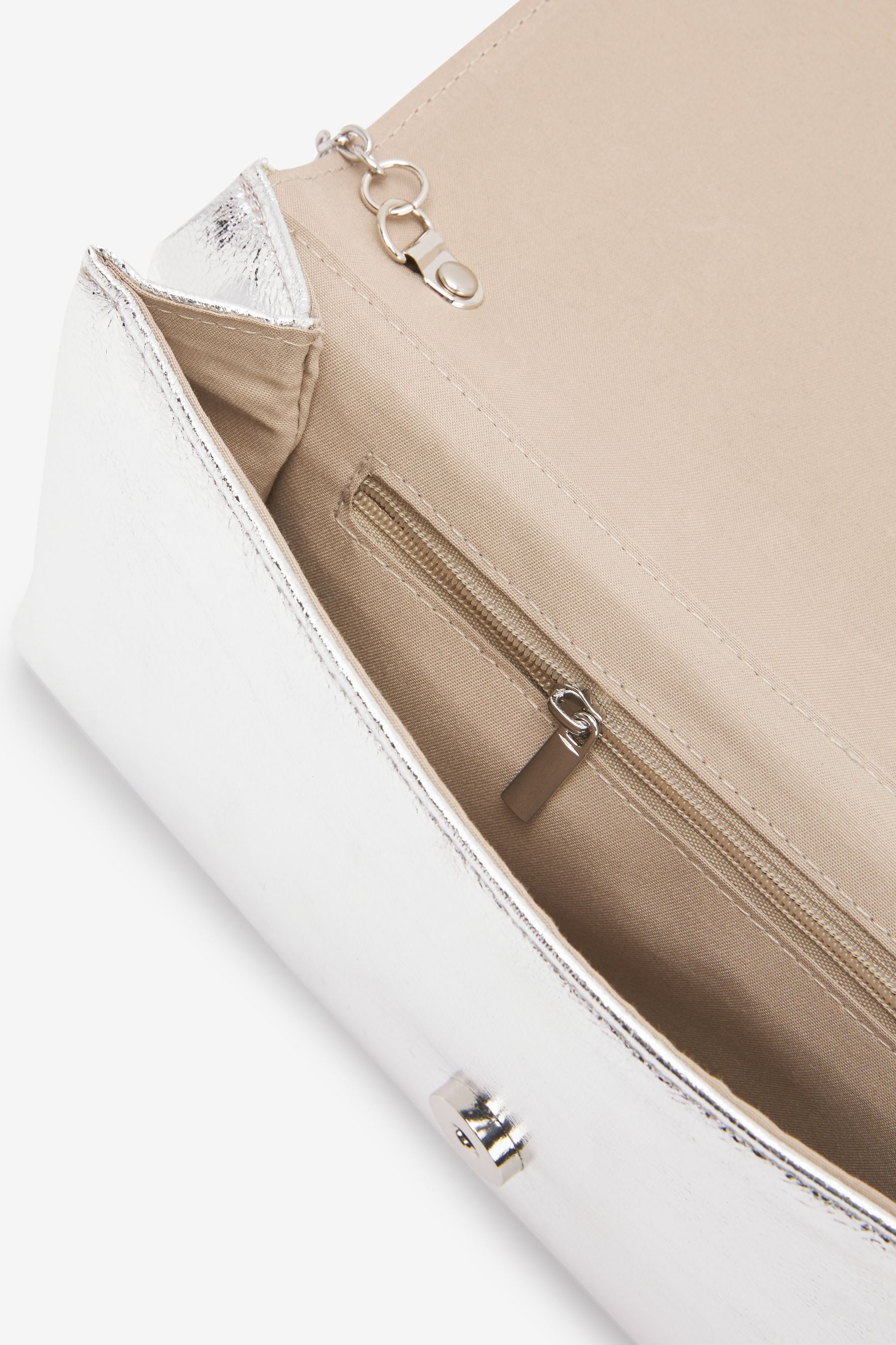 Black clutch bag silver chain shop