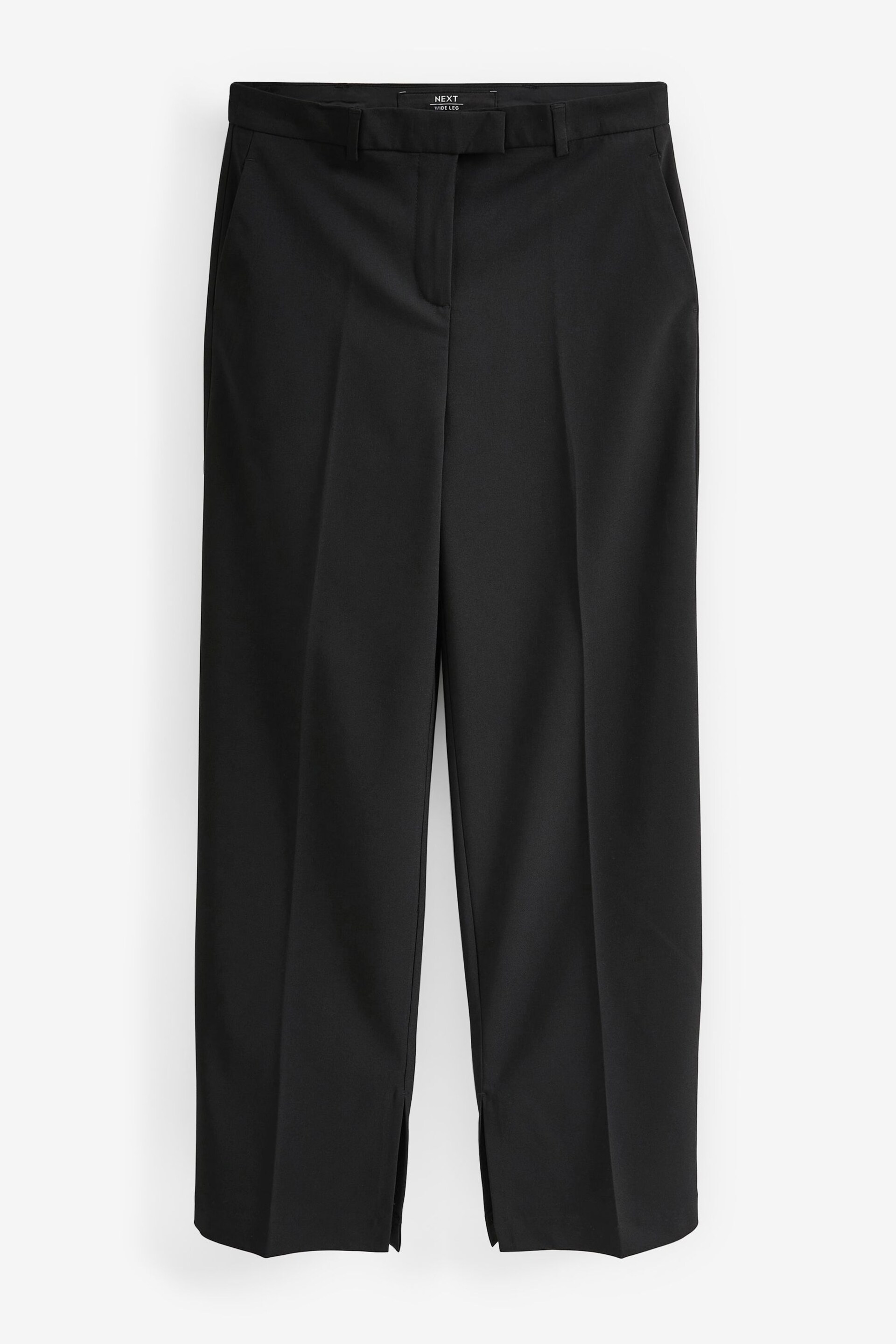 Black Tailored Stretch Wide Leg Trousers - Image 6 of 7