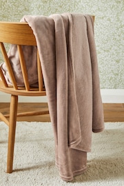 Mink Natural Plush Fleece Throw - Image 3 of 6