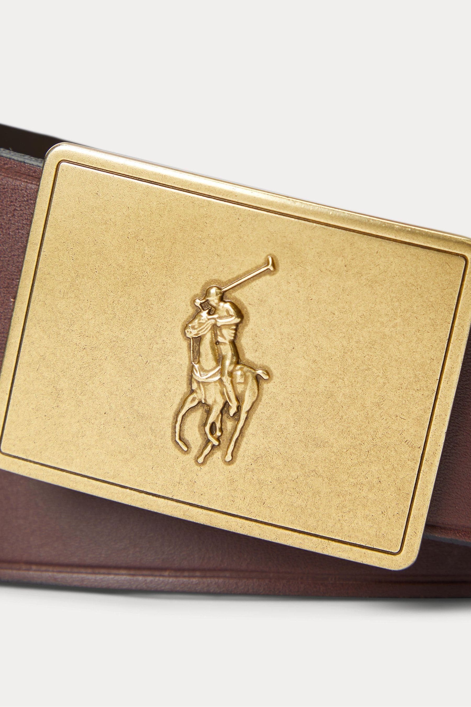 Polo metal plaque buckle belt discount