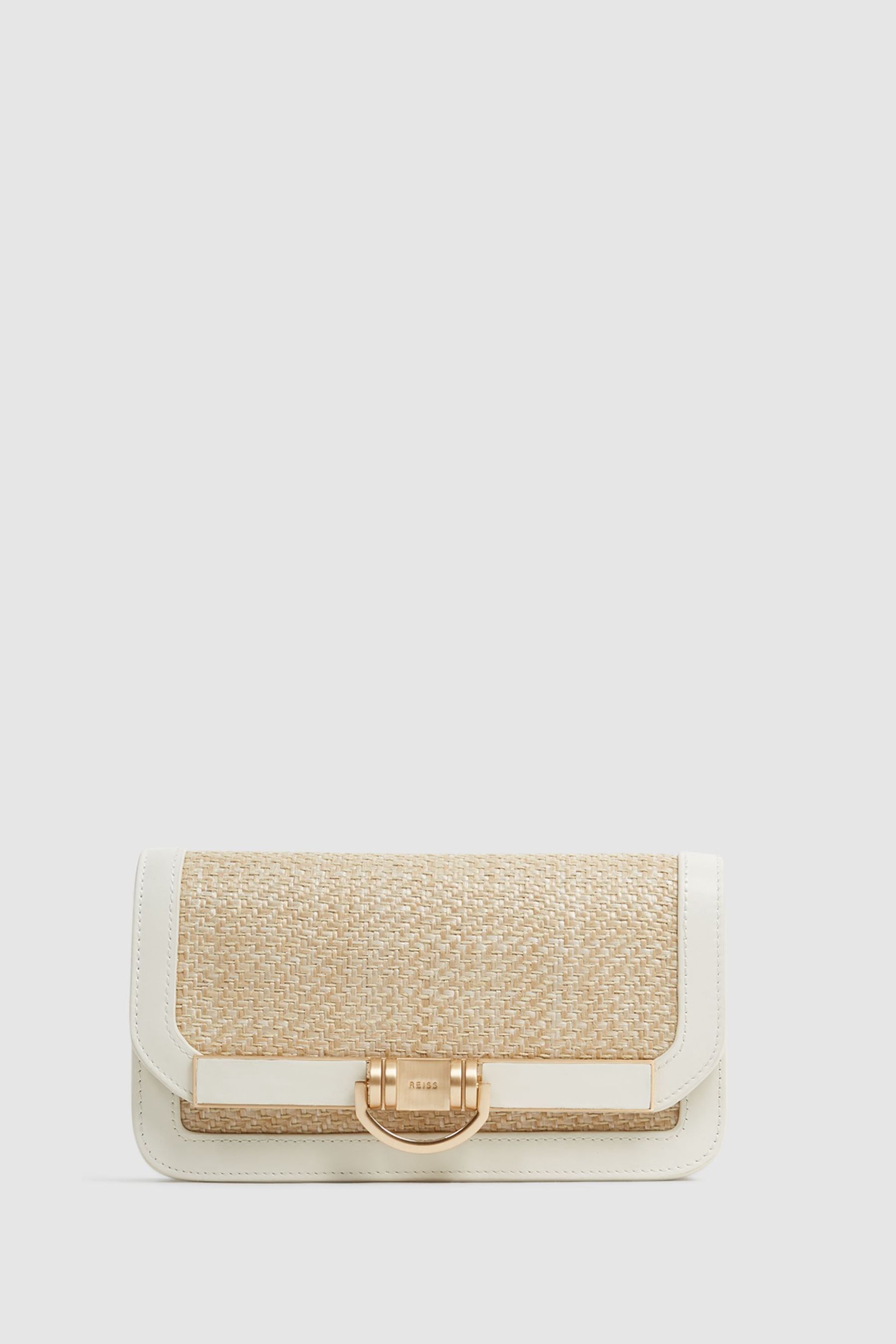 Buy Reiss Natural Off White Lexi Small Raffia Clutch Bag from Next Ireland