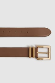 Reiss Camel/Taupe Brompton Leather Belt - Image 3 of 4